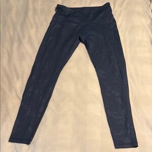 Curve and combat boots leggings blue camouflage design with pockets